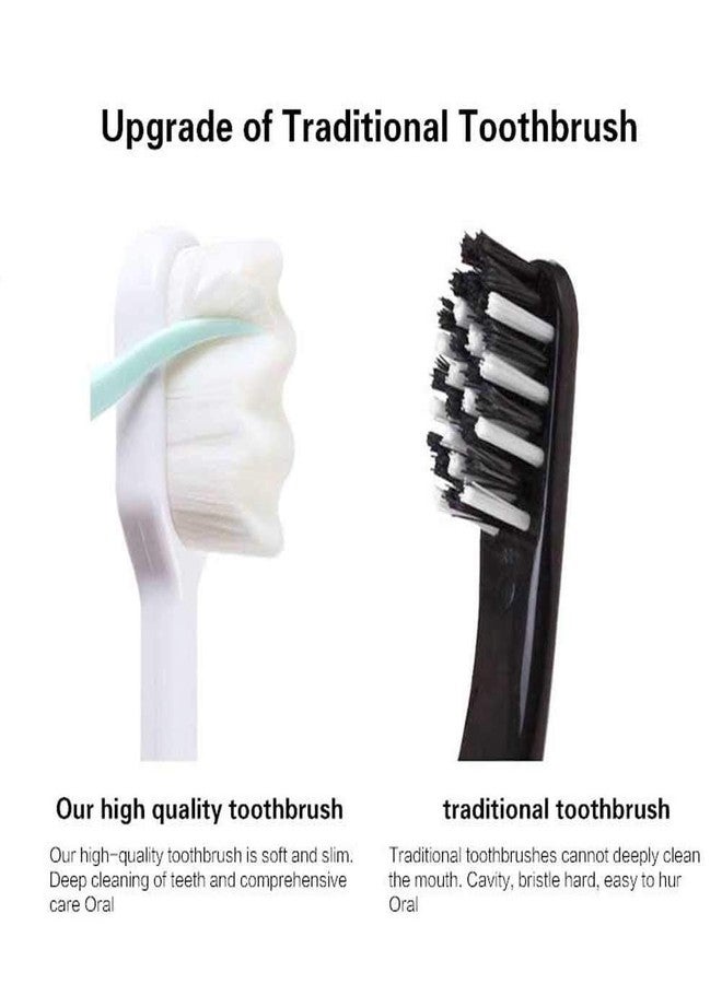 House Tools 3 Pc's Extra Soft Tooth Brushes For Adults Ultra Soft-Bristled Adult Toothbrush Micro Nano Soft Bristle Perfect For Kid Children Sensitive Teeth/Gum Person, Manual, (Multicolour)(Pack of 3) - Image 3