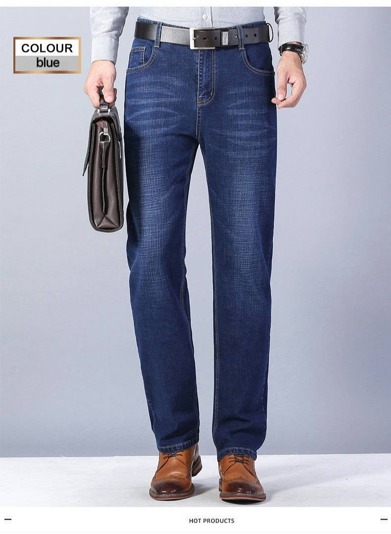 Mens Jeans Pants Straight Fit Tapered Leg Skinny Jean For Work And Casual BL-30 - Image 5