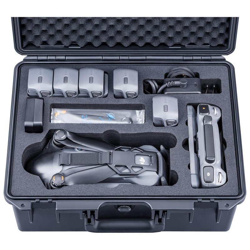 Lykus Titan M400 Waterproof Hard Case for DJI Mavic 4 Pro DJI RC Pro 2RC2 Fits up to 6 Batteries and Accessories in Fly More ComboCreator Combo CASE ONLY - Image 2