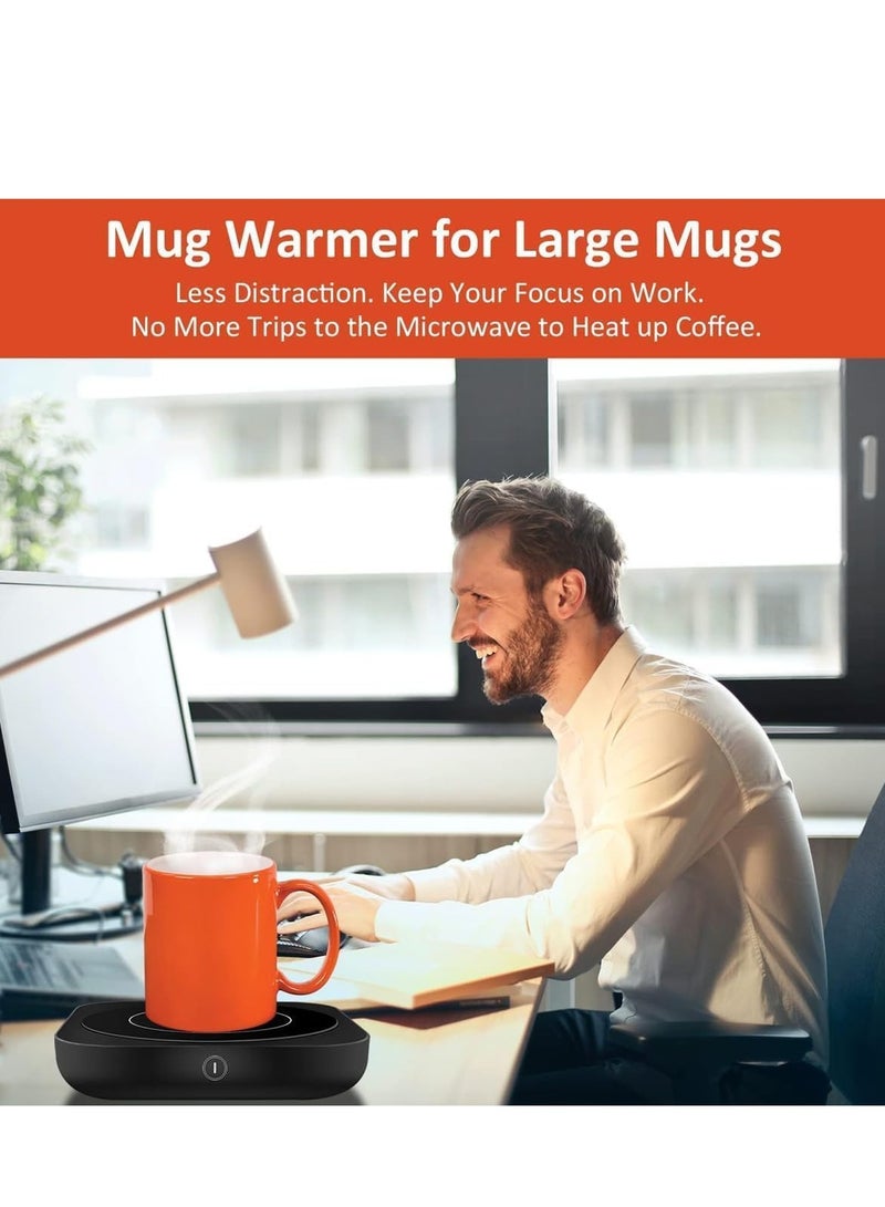 TRASSLE Coffee Cup Heater, Cup Heater, Thermostatic Mug Warmer for Desk, 3 Heat Settings, 4H Auto Shut Off, Efficient Heats Up Quickly Coffee Cup Warmer for Home and Office - Image 5