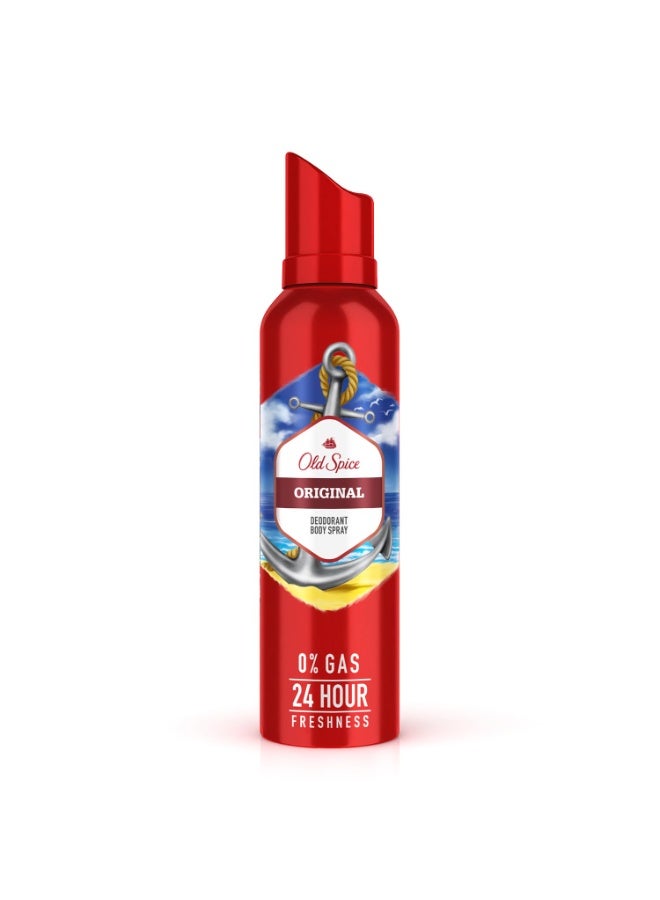 أولد سبايس مزيل عرق بخاخ للجسم من أولد سبايس الأصلي، بدون غاز، يدوم 24 ساعة، للرجال، 140 مل - Image 1