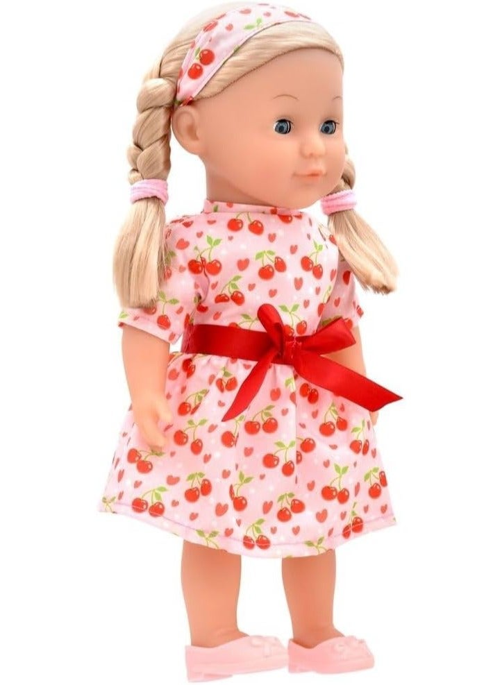 dolls world Elizabeth 14 inch Soft Doll Sleeping Eyes Outfit and Hair Accessories, Gift for kids of Age above 18 months - Image 2