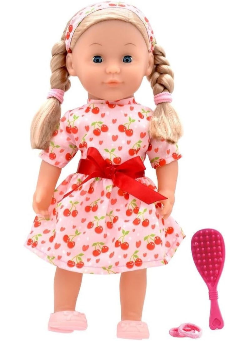 dolls world Elizabeth 14 inch Soft Doll Sleeping Eyes Outfit and Hair Accessories, Gift for kids of Age above 18 months - Image 1