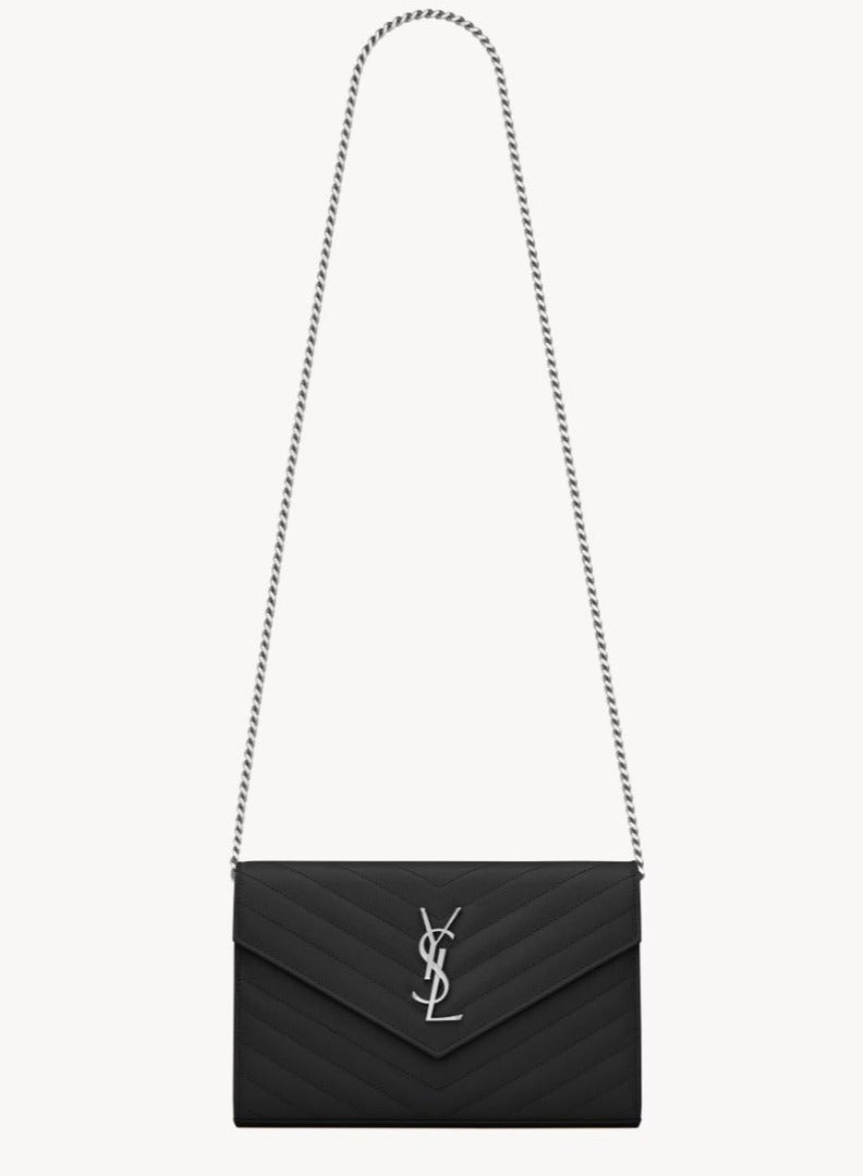 YSL Classic Style Quilted Chain Shoulder Bag – Luxury Flap Crossbody Handbag with Signature Logo Detail, Premium Leather Finish - Image 1