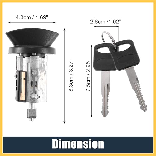 REPAIROCK Ignition Switch Lock Cylinder with Key 1F2009012B 1L3Z11582A Replace for Ford F-150 1996-2004 for Ford F-250 1996-2007 Auto Replacement Parts - Image 3