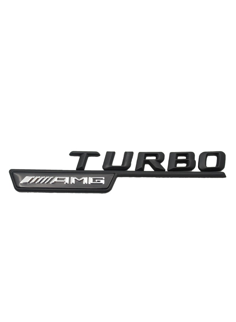 Generic Emblem Turbo Amg Plastic Sticker - Black  - Image 1