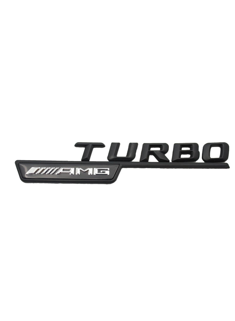 Generic Emblem Turbo Amg Plastic Sticker - Black  - Image 2