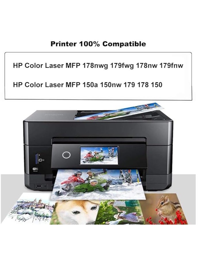 Terabyte 117A Compatible Toner Cartridge Replacement for 117A W2070A set Work for MFP 178nwg 179fwg 178nw 179fnw 150a 150nw (Black Magenta Cyan Yellow) - Image 3