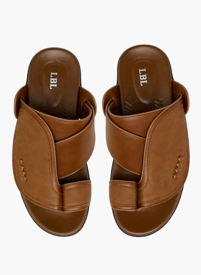 LBL by Shoexpress Textured Slip-On Arabic Sandals with Toe Loop