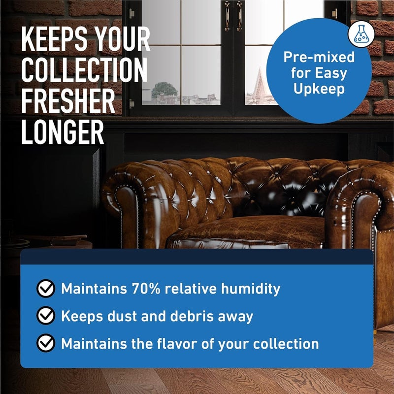 Essential Values Cigar Humidor Solution (2 Pack) 16oz Propylene Glycol Solution (PG Solution) For Humidifiers. Humidor Accessories and Supplies - Image 2