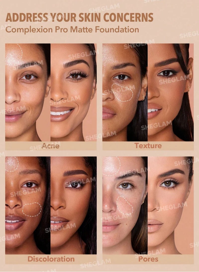 SHEGLAM Complexion Pro Long Lasting Breathable Matte Foundation Fair - Image 3