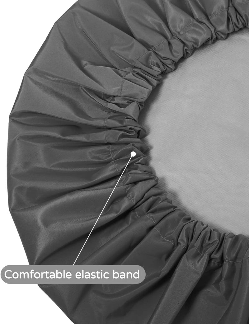 Aquior Shower Cap, Reusable Shower Cap for Women,Men, Waterproof Layer Hair Cap, Large Size for Long Hair, Braids, Curly, or Short Hair, for Girls Spa Home Salon Use (Black) - Image 3