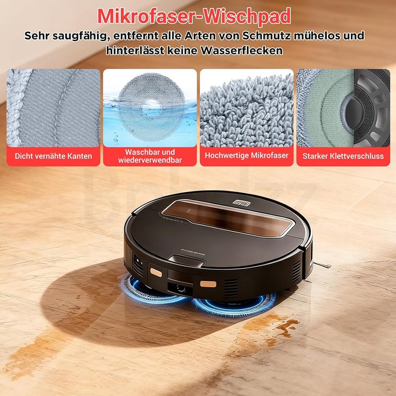 Bpbdzz Pack of 23 accessories for Roborock Saros Z70 robot vacuum cleaner, 1 main brush, 4 wipes, 4 filters, 4 dust bags, 4 side brushes, 4 flat fragrance stone, 1 cleaning brush and 1 screwdriver - Image 4
