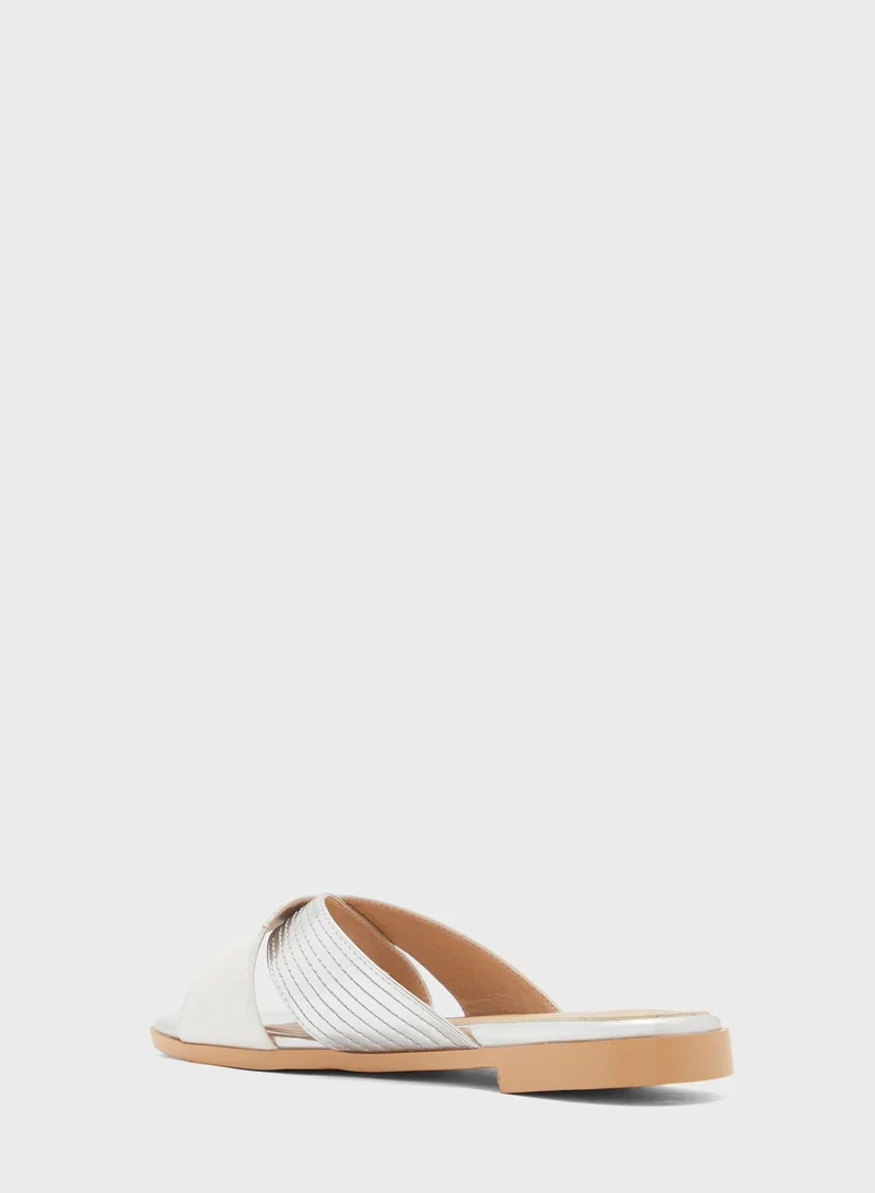 Khizana Croc Metallic Sandal
