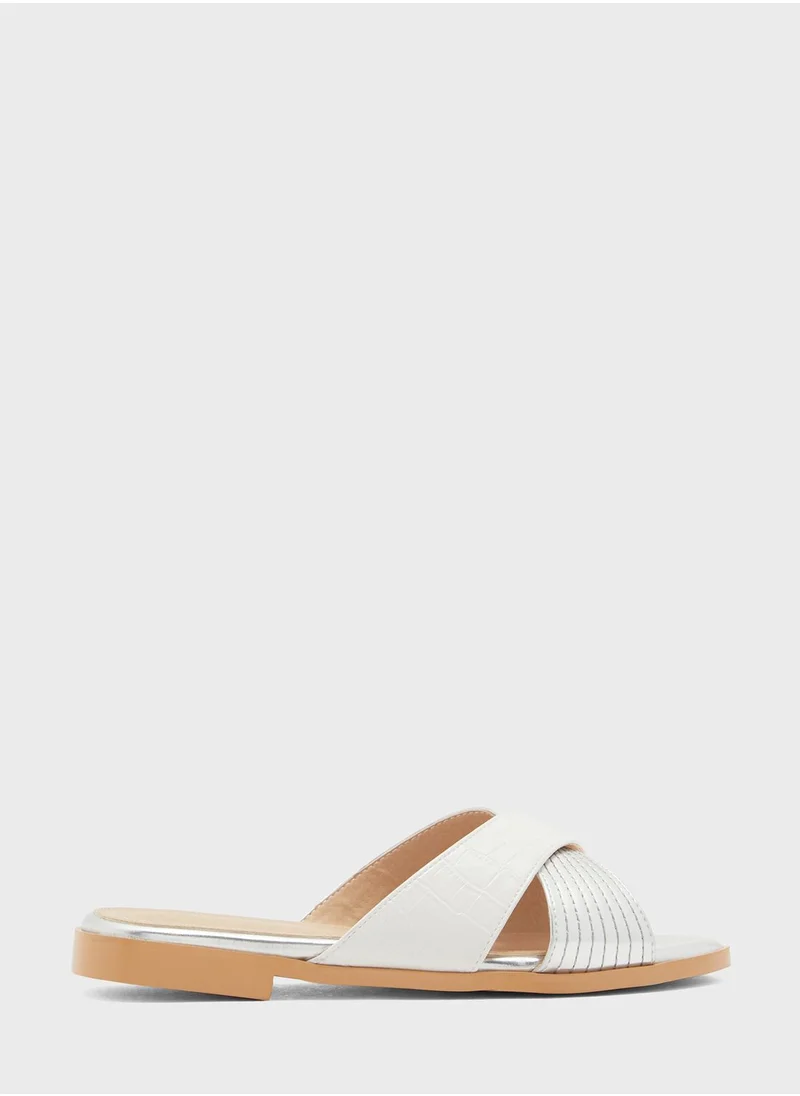 Khizana Croc Metallic Sandal