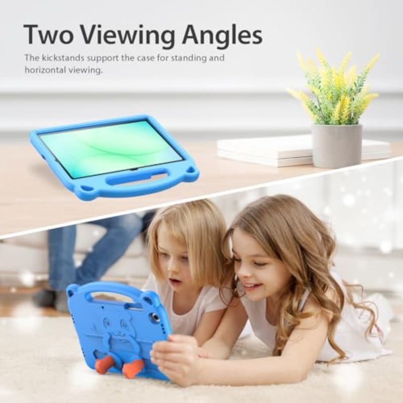 Case for Samsung Galaxy Tab A11+Plus 2025/A9+ 11 Inch 2023, Light Weight Shockproof Case with Shoulder Strap, Handle Kickstand Protective Case for Tab A11+/A9 Plus, Blue - Image 4