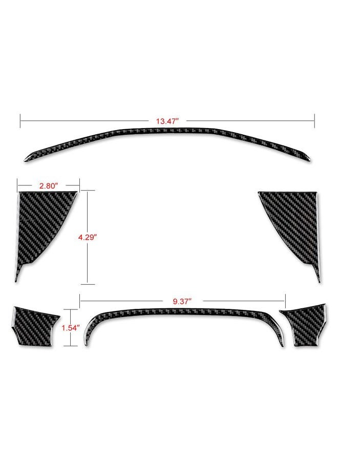 AIRSPEED Carbon Fiber Car Dashboard Speedometer Frame Sticker Interior Trim Compatible with Toyota Tacoma 2016-2021 Accessories (Black) - Image 2