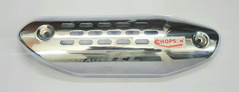 Silencer Presents Pulsar/Discover Heat Protection Shield/Cover/Guard. (Simple Nickel Chrome)