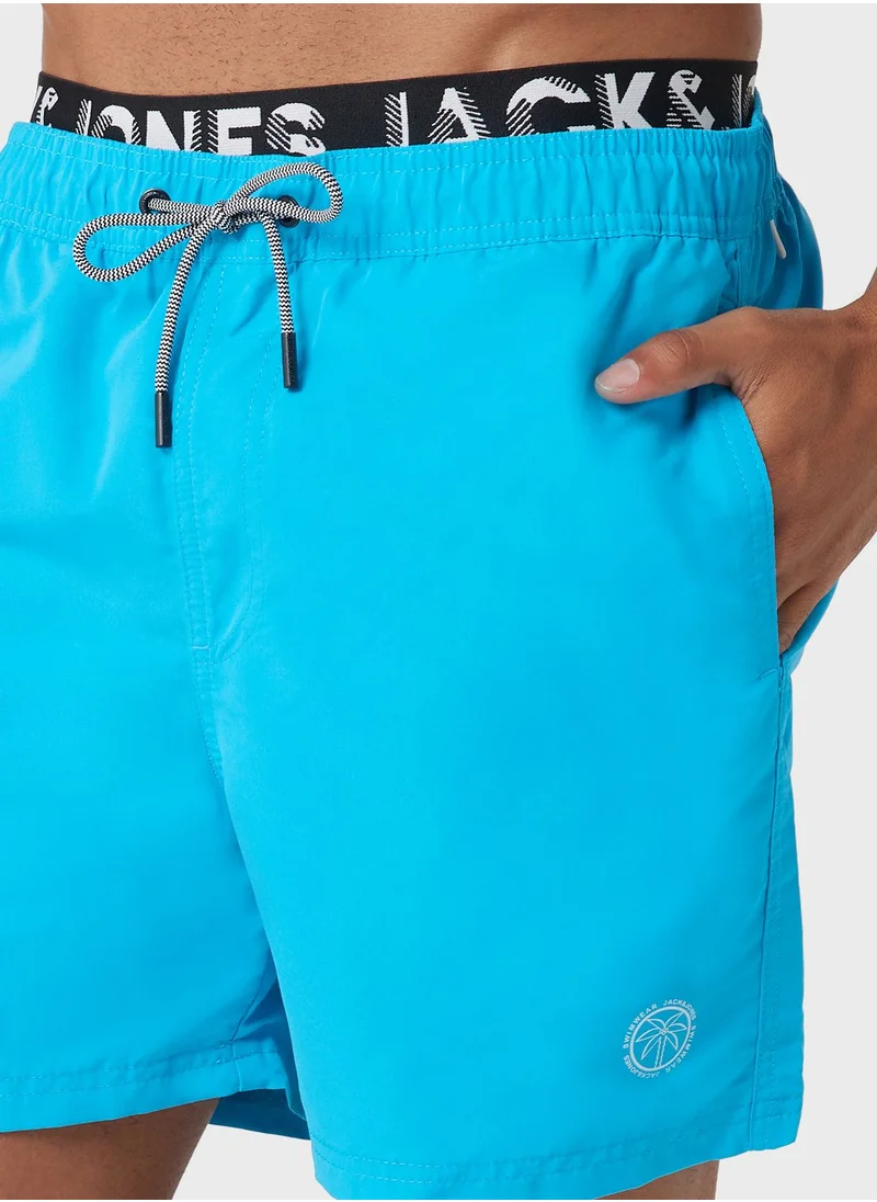 JACK & JONES Logo Drawstring Shorts