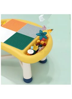 EMZJ High Quality Children's Kids Mushroom Block Table and Chair with Lego Blocks Set  - Image 3