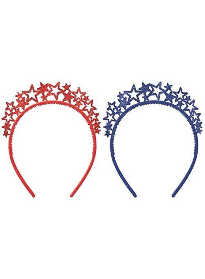 Amscan Assorted Starburst Headband Tiara 6 1/4" X 5 1/2" Blue/Red 1 Pc. - Image 1
