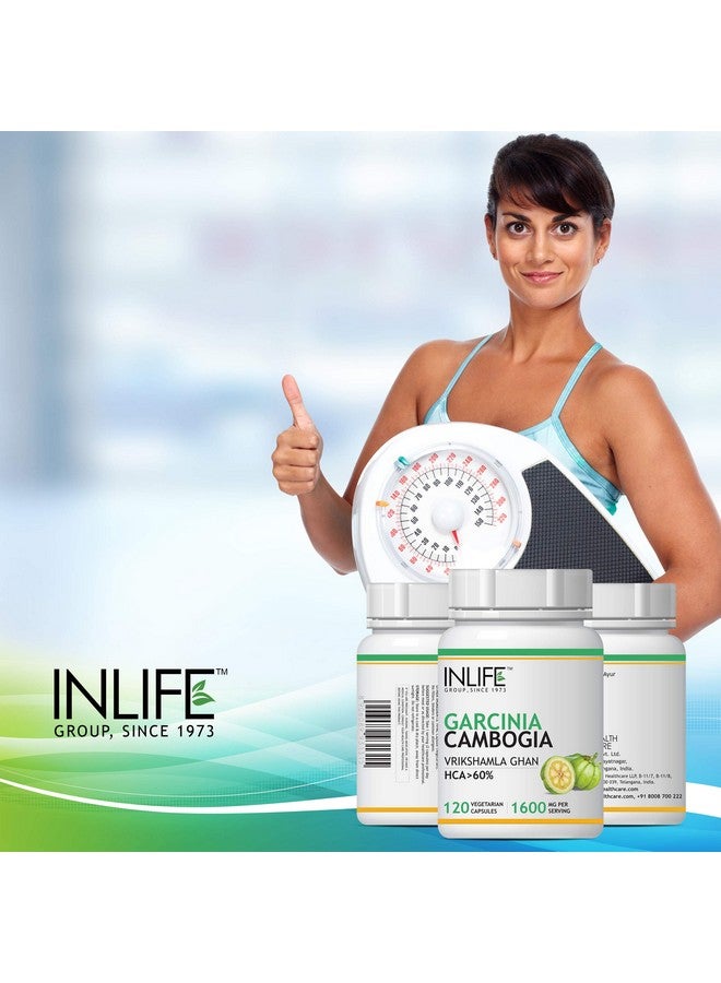 INLIFE Garcinia Cambogia Capsules | Fruit Extract with 60% HCA | Ayurveidc Herbal Supplement for Men Women - 1600mg - 120 Vegetarian Capsules - Image 3