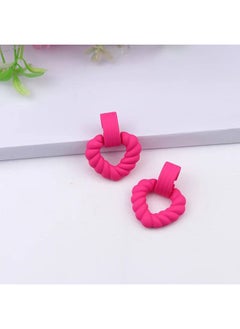 triangle Earring Of Fluffy Women's Accessories-Pink