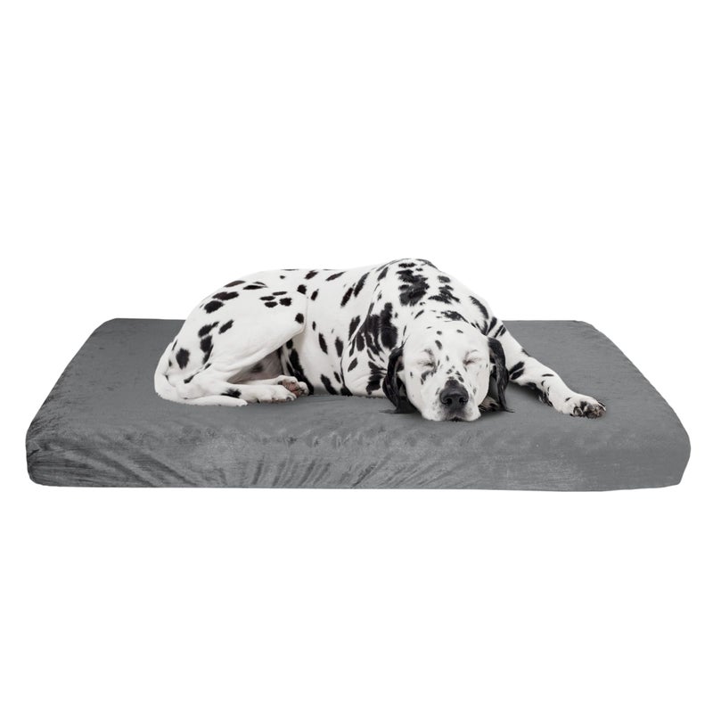 PETMAKER Orthopedic Dog Bed 2Layer Pet Bed for Floor Kennel or Crate with Removable Washable Cover 46x27 Dog Bed for Large Dogs by PETMAKER Gray - Image 2