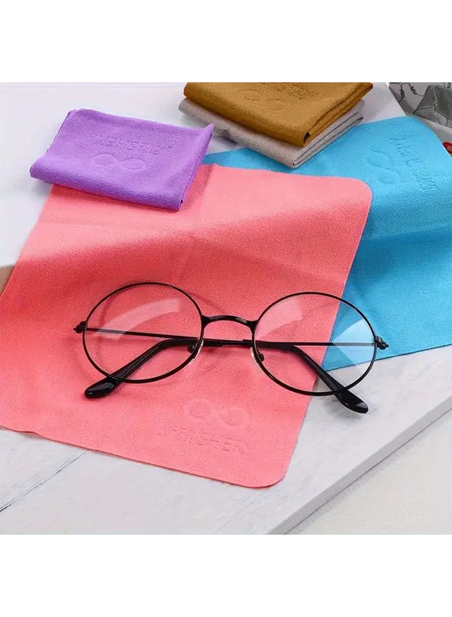 10pcs Multicolor Suede Microfiber Cleaning Cloths For Glasses Phones Cameras Screens - Image 3