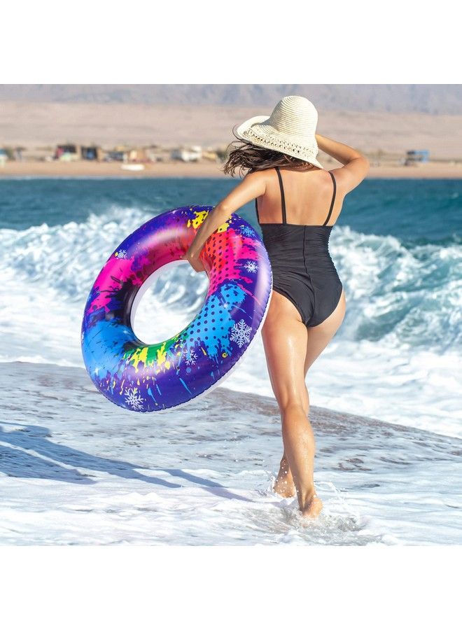 Parentswell 6Pcs Big Pool Floats Tubesparentswell Pool Floats Inflatable Pool Float Swimming Rings Pool Floaties Party Toys For Kids Adults Toddlers - Image 5