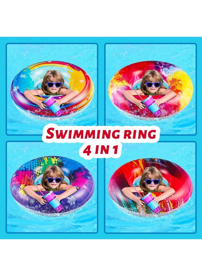 Parentswell 6Pcs Big Pool Floats Tubesparentswell Pool Floats Inflatable Pool Float Swimming Rings Pool Floaties Party Toys For Kids Adults Toddlers - Image 3