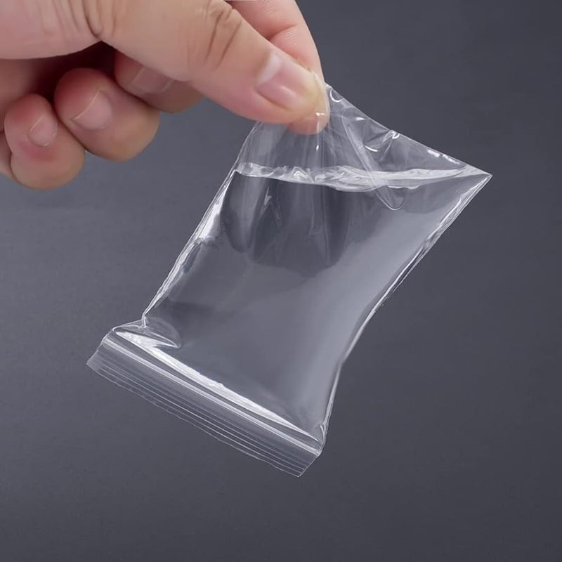 WOW DING Small Plastic Bags, 300 PCS Mini Baggies, 3 Assorted Sizes, Transparent Jewelry Bags Reclosable, Clear Zip lock Bags, Resealable Poly Bags for Pill, Beads, Screws, Packaging - Image 4