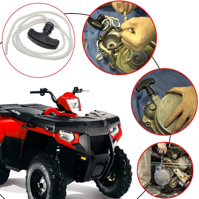 Aniro Moto ATV Recoil Starter Pull Start Rope Handle for Polaris Models - Image 3