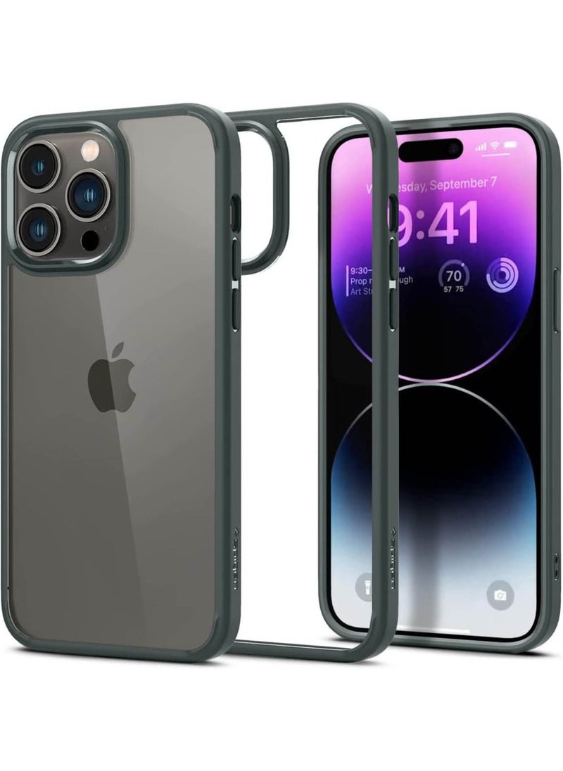 Spigen Ultra Hybrid iPhone 14 Pro Case Cover - Abyss Green  - Image 1