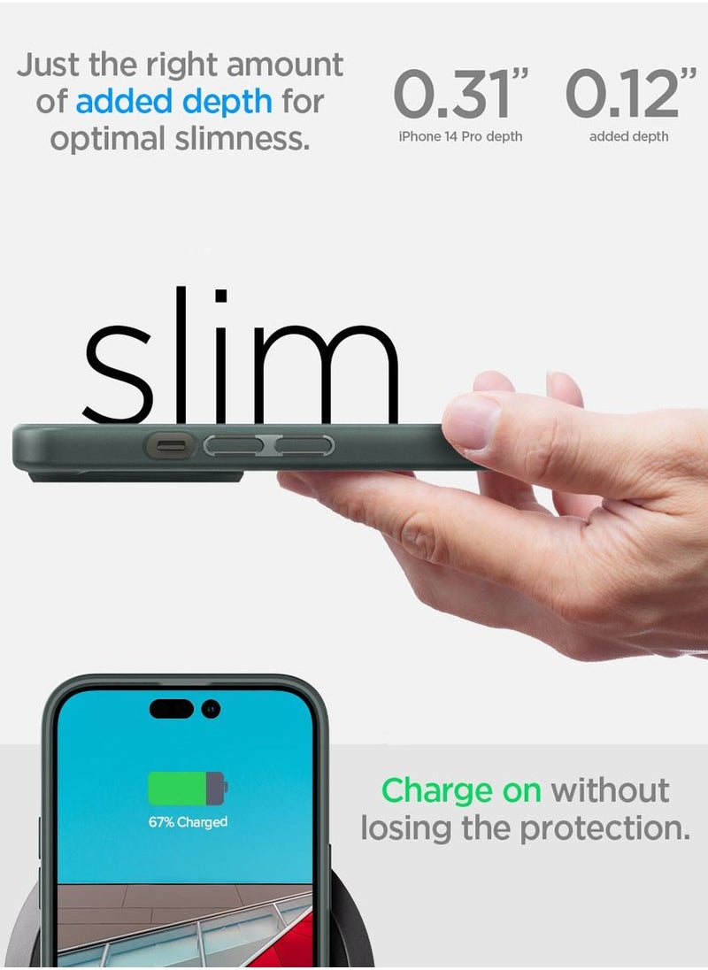 Spigen Ultra Hybrid iPhone 14 Pro Case Cover - Abyss Green  - Image 3