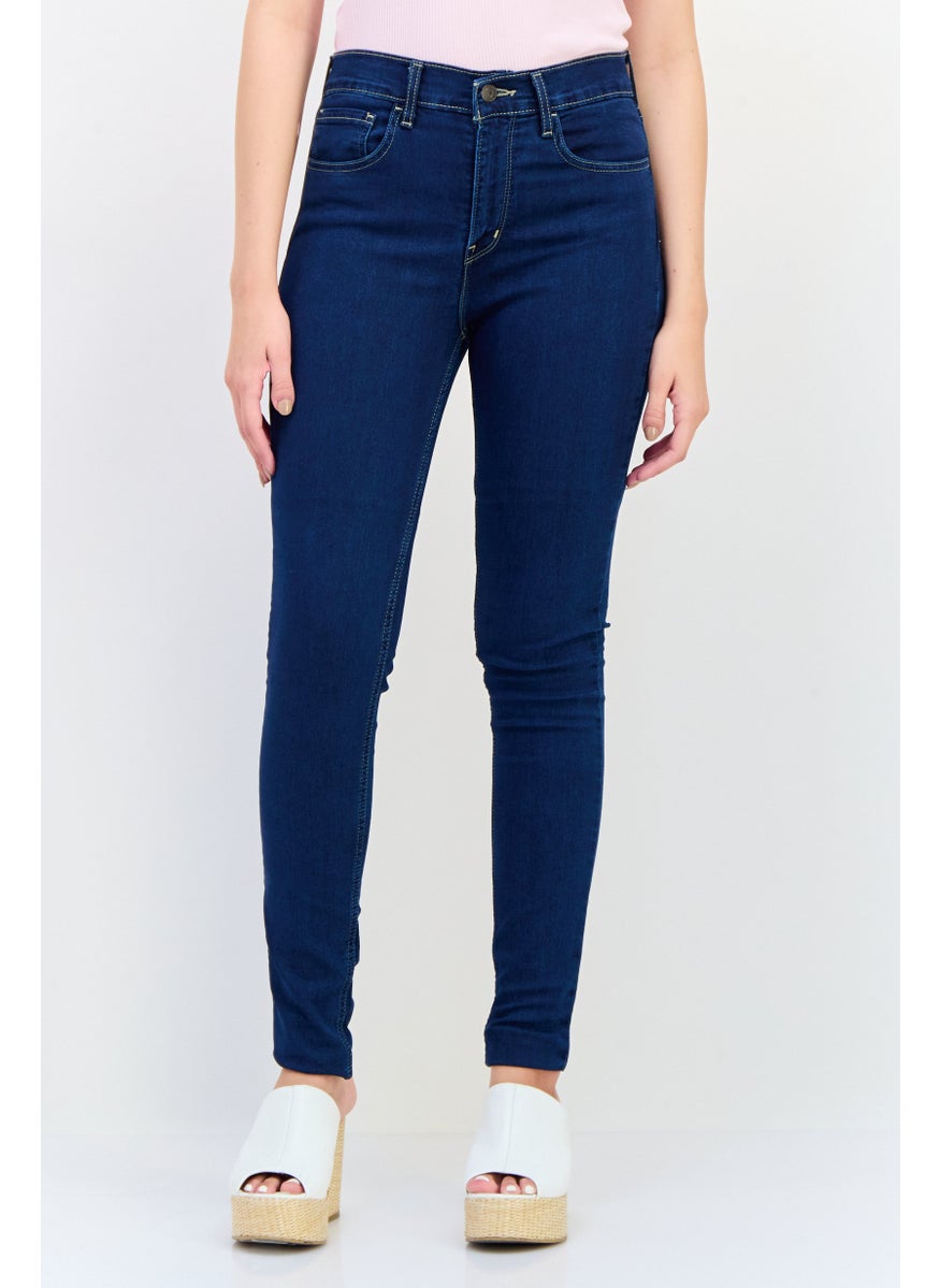 Levi's Women Regular Fit Wash Stretchable Denim Jeans, Navy  - Image 1
