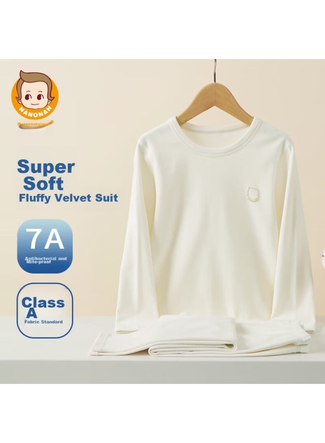 Children'S Thermal Underwear Set For Boys, Youth Thin Fleece Thick Winter Style Autumn Top And Pants Antibacterial Base Layer Pajamas - Image 1