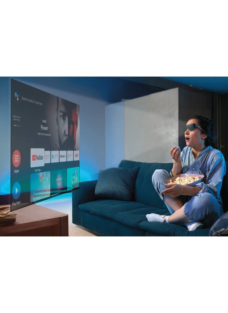 AR Movie Glass 1080P Full HD / Immerse In Augmented Reality 2/3D Ultra  / Accelerometers, Gyroscopes, Magnetometers Sensor / 24 Bit-Color / Type-C Connector / Smart Glasses / AR Glasses / 41° Field of View - Blue