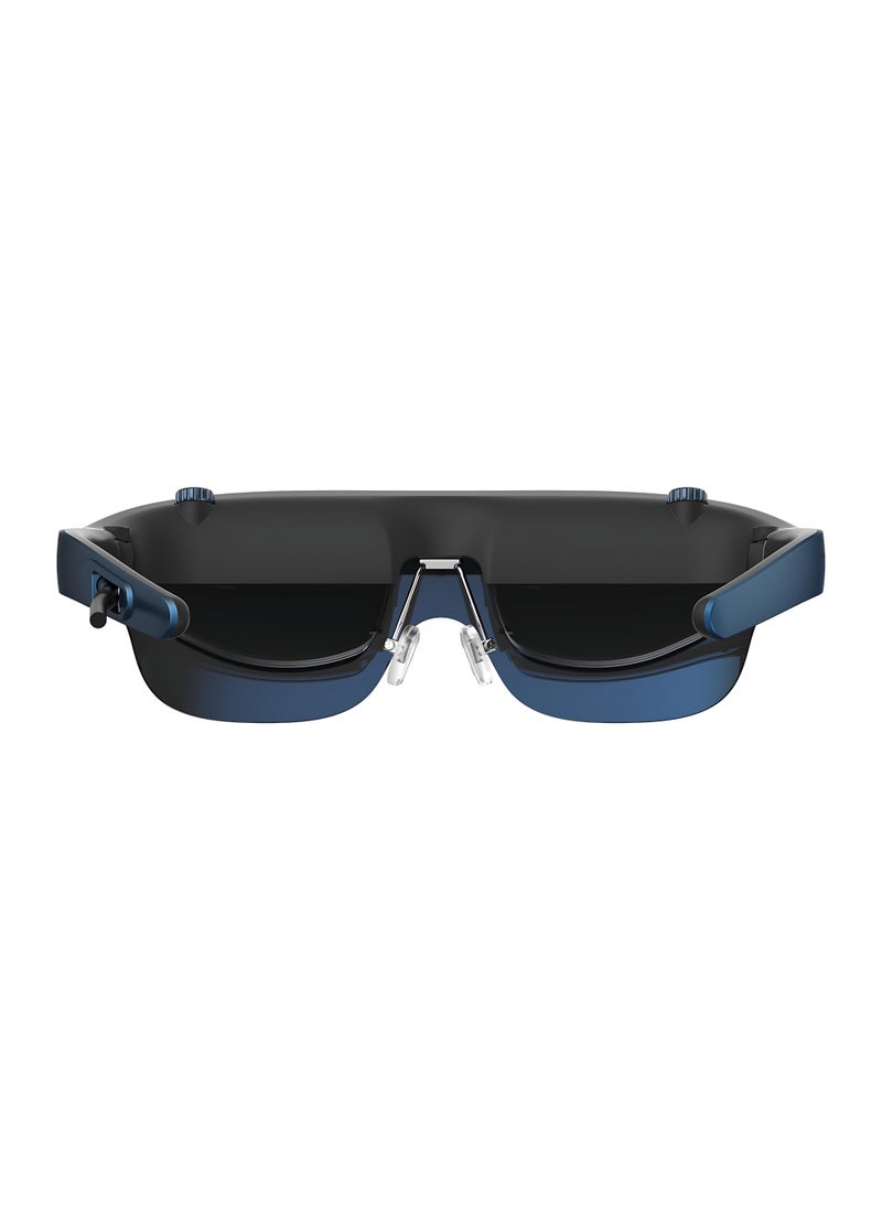AR Movie Glass 1080P Full HD / Immerse In Augmented Reality 2/3D Ultra  / Accelerometers, Gyroscopes, Magnetometers Sensor / 24 Bit-Color / Type-C Connector / Smart Glasses / AR Glasses / 41° Field of View - Blue