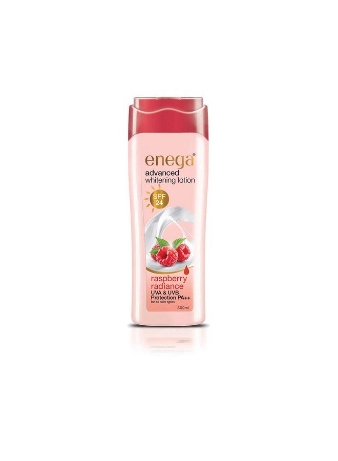 Enega Advance Whitening Sun Defense SPF 24 PA++ Lotion With Raspberry Radiance | UVA & UVB Protection - 300ML (Pack of 1) - Image 1