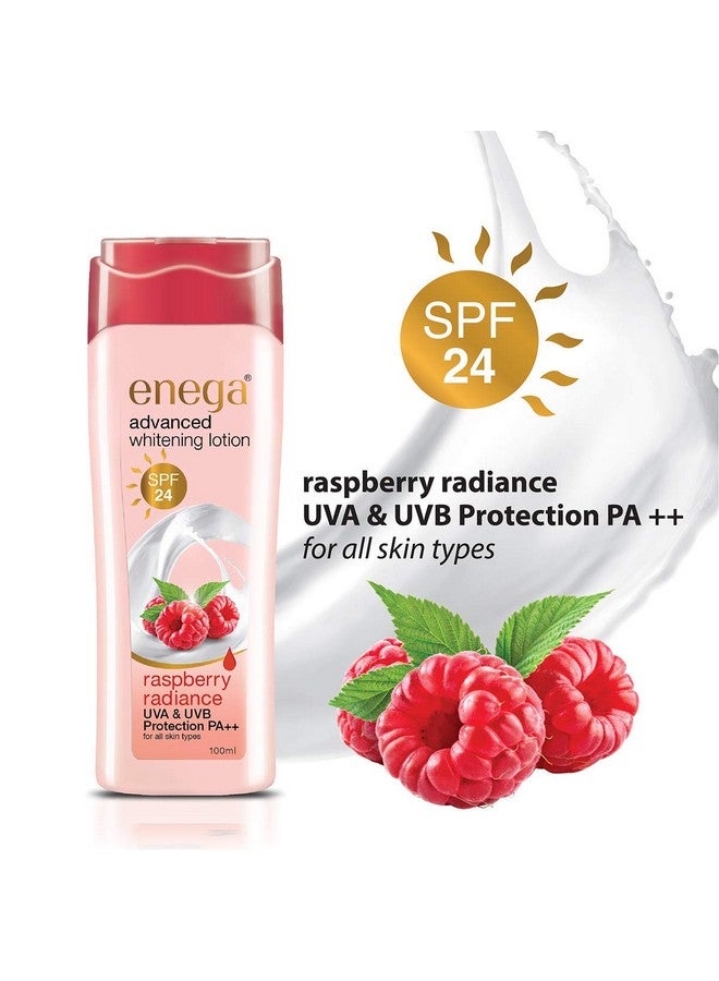 Enega Advance Whitening Sun Defense SPF 24 PA++ Lotion With Raspberry Radiance | UVA & UVB Protection - 300ML (Pack of 1) - Image 4
