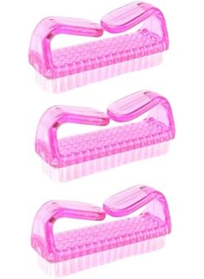 2 فرشاة أظافر للاستخدام اليومي - 2 فرشاة أظافر بمقبض بلاستيكي فرشاة أظافر لتنظيف الأظافر - فرشاة تقشير الأظافر سهلة الاستخدام - منظف أظافر فرش أظافر لليدين والقدمين - Image 3