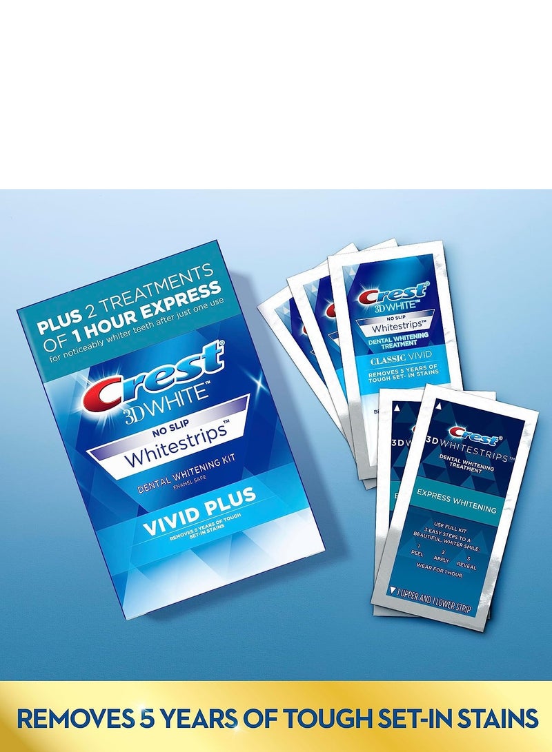 Crest Whitestrips, Vivid Plus, Teeth Whitening Strip Kit, 24 Count - Image 2