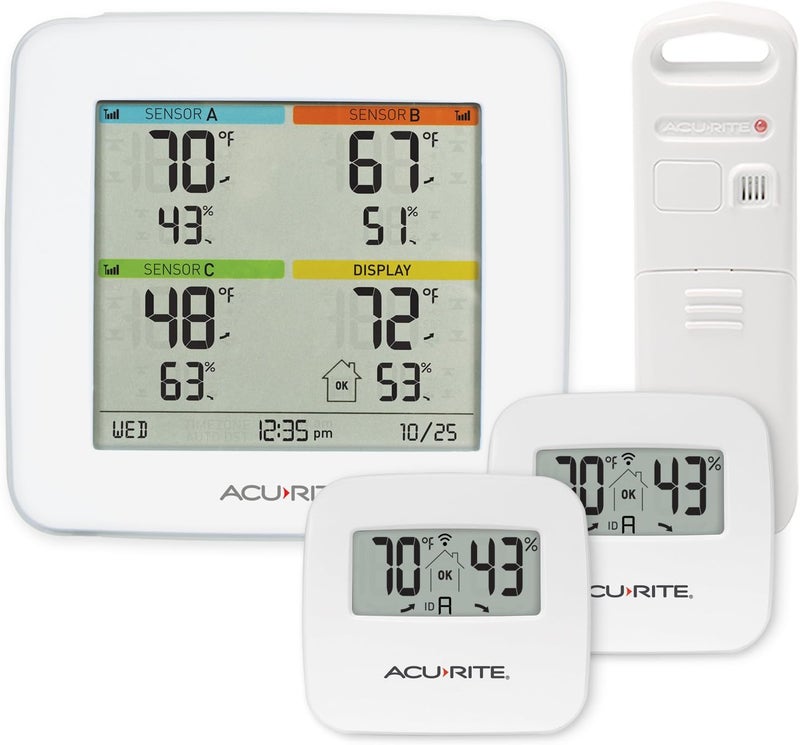Acurite 01096M Temperature & Humidity Station with 3 Indoor/Outdoor Sensors - Image 1