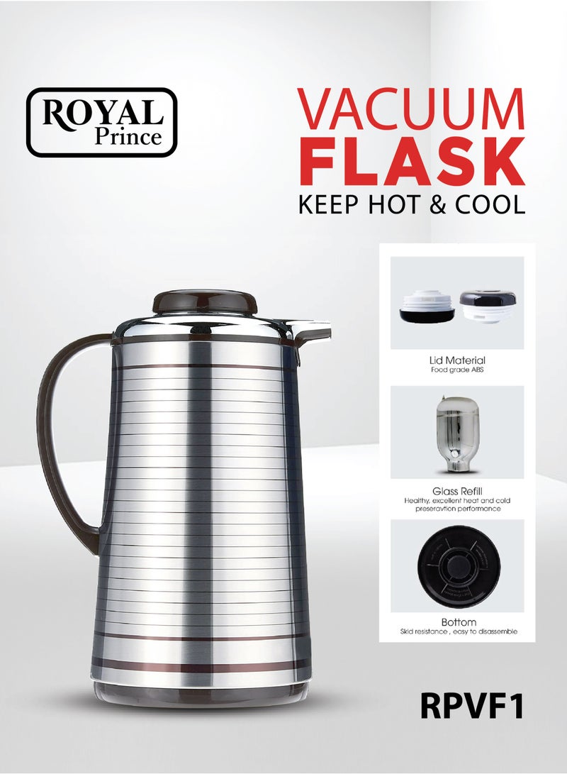 الأمير الملكي ترمس سعة 1 لتر لون أسود وفضي RPVF1 - Image 4