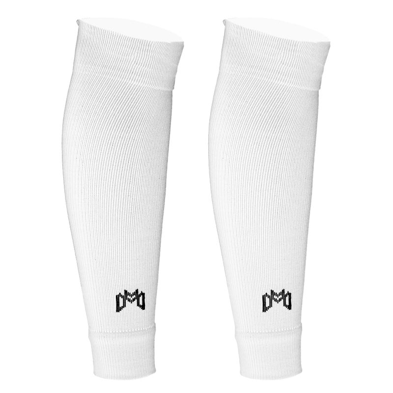 MediCaptain Pre Cut Soccer Sock Sleeves, Companion for Grip Socks, Securely Holds Shin Guards, Compression Leg Warmer Leg Sleeves (US, Alpha, One Size, Regular, Regular, White) - Image 1