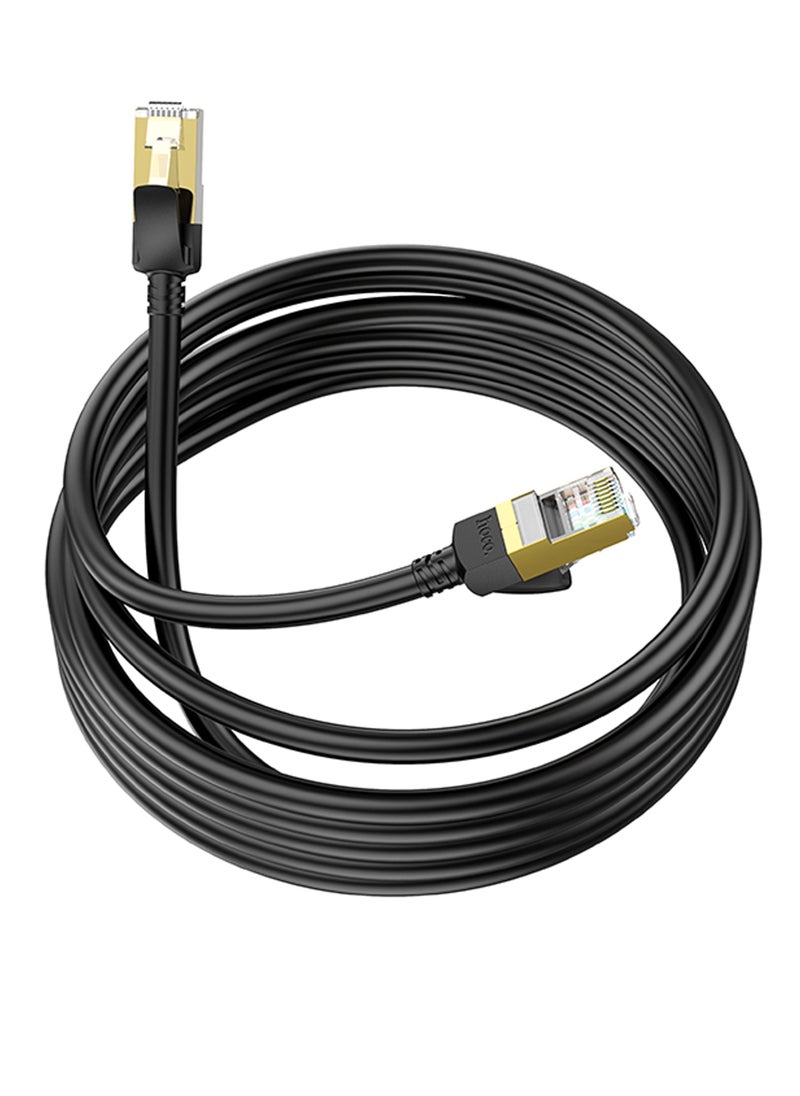 hoco. - Level pure copper gigabit ethernet cable/ L=3Meter ethernet cable/ theoretical speed 1Gbps=125MB/s. / RJ45 interface devices / Wire core: 8-core pure copper wire core - Image 1