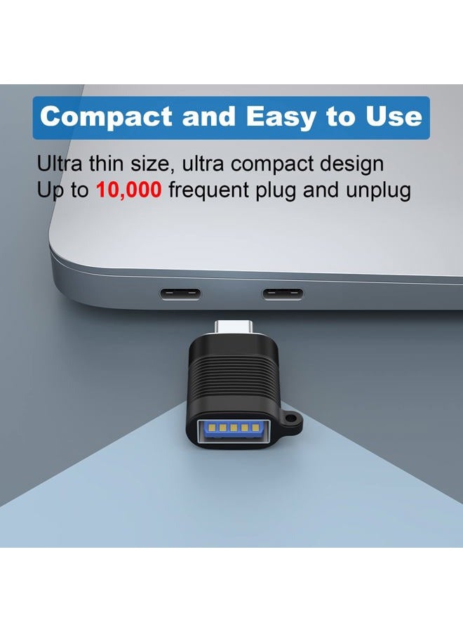 AreMe USB C Adapter (6 Pack), Micro USB Male to USB C Female, USB 3.0 Male to USB C Female, USB Type-C Male to USB 3.0 Female Converter Connector (Black) - Image 5