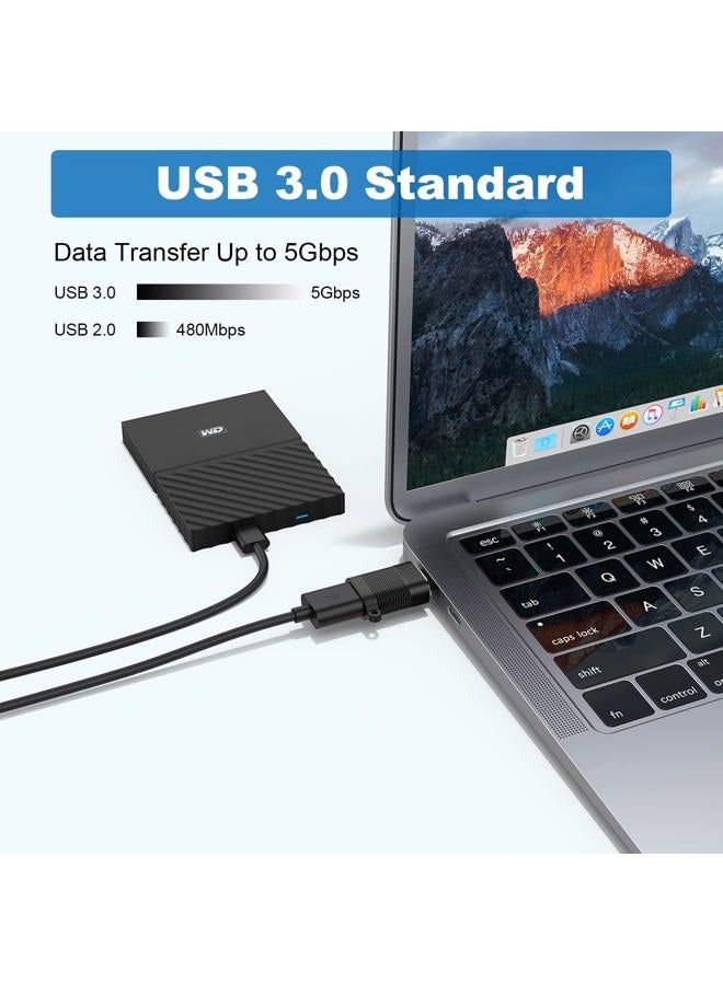 AreMe USB C Adapter (6 Pack), Micro USB Male to USB C Female, USB 3.0 Male to USB C Female, USB Type-C Male to USB 3.0 Female Converter Connector (Black) - Image 3