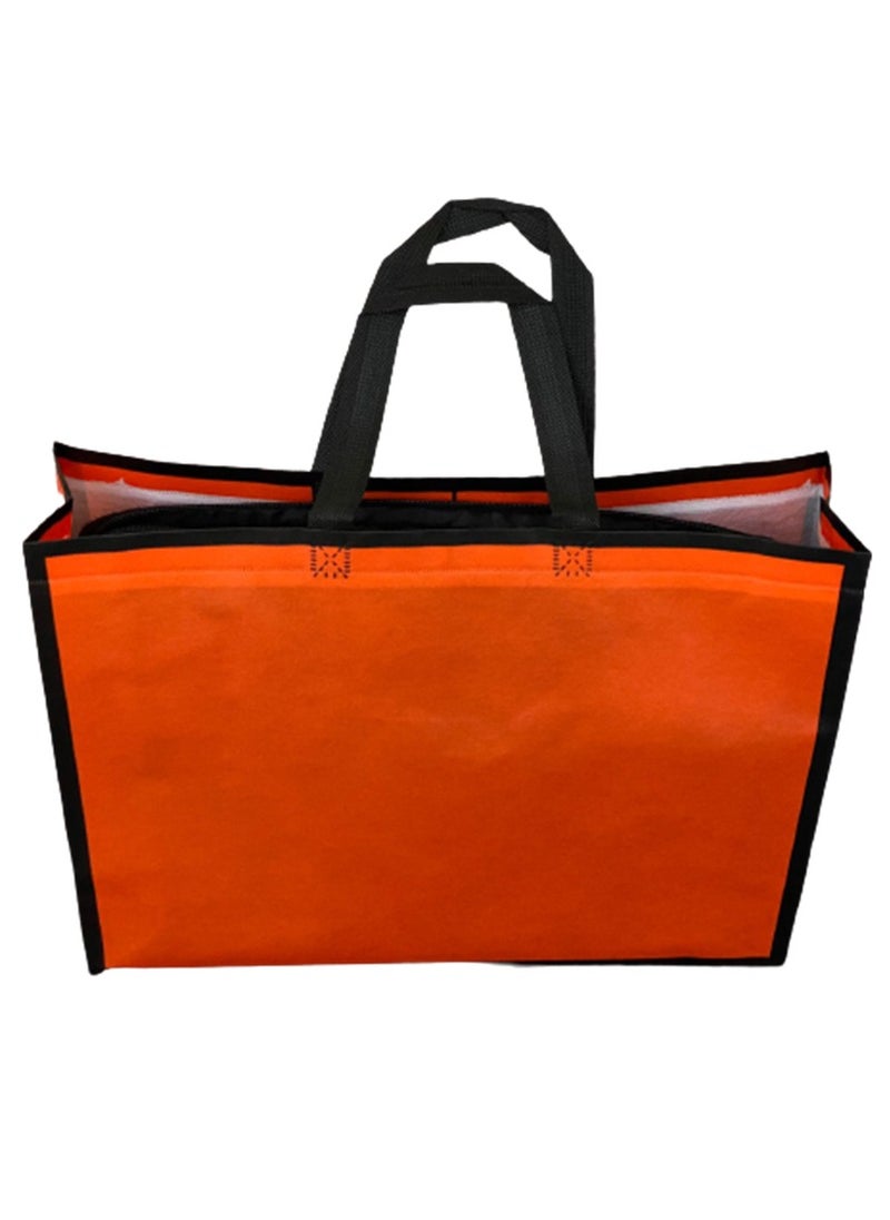 Generic - 6Pcs Reusable Gift Bags, Goodie Bags, Party Favor Bag or Lightweight Shopping Bags Large Orange - Image 1